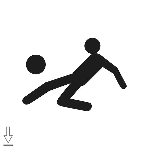 Fotbalový hráč silueta — Stockový vektor