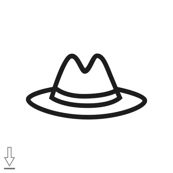 Sombrero icono web — Vector de stock