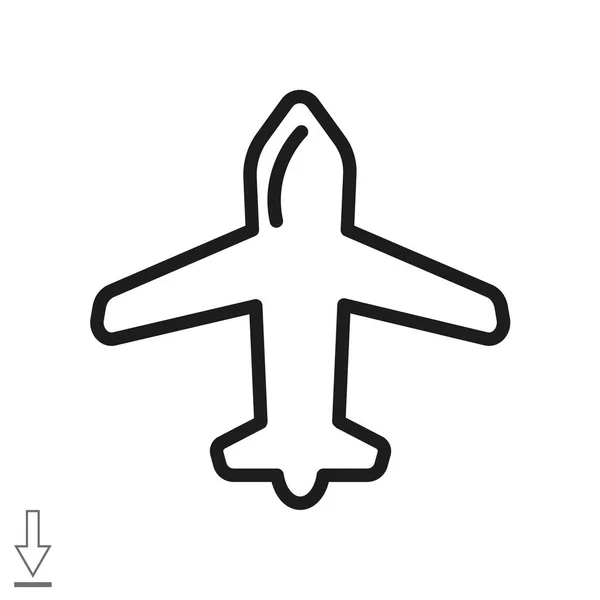 비행기 웹 아이콘 — 스톡 벡터