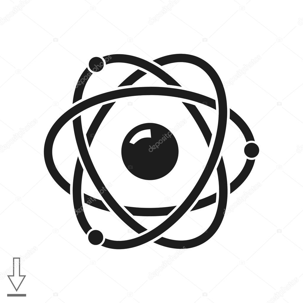 Pictograph of atom icon