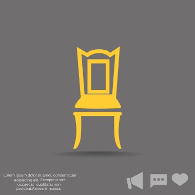Sandalye web simgesi.