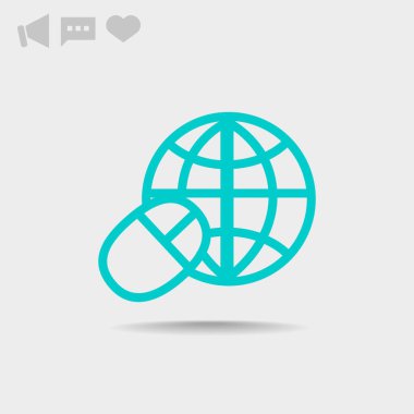 Dünya web simgesi. vektör tasarımı