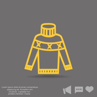 örme kazak basit simgesi