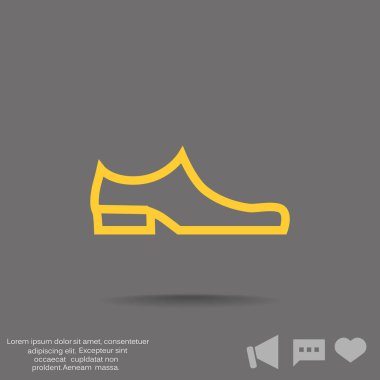 Ayakkabı düz simgesi