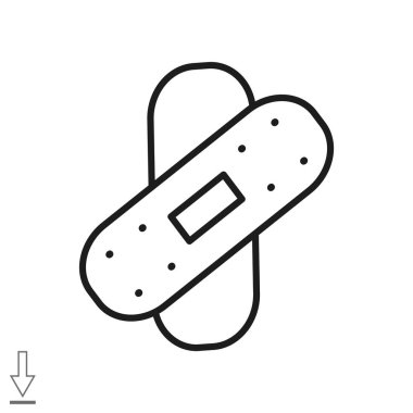 Bandaj sıva basit web simgesi