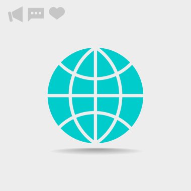 Dünya web simgesi. vektör tasarımı