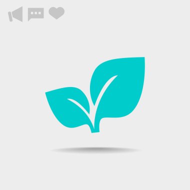 Yaprakları web simgesi. 