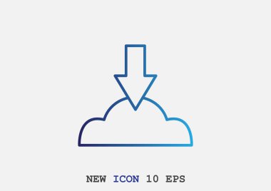 Bulut dosya download simgesi