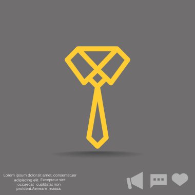 Düğümlü kravat basit web simgesi