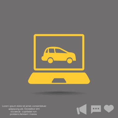 Basit dizüstü web simgesi