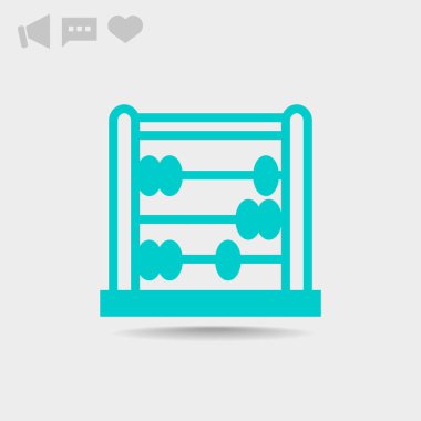 Abaküs hesaplama düz simgesi 