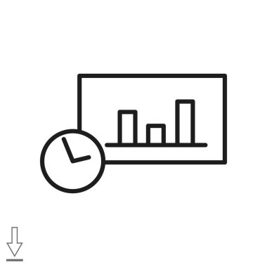 Grafik simgesi üzerinde Eğri ok