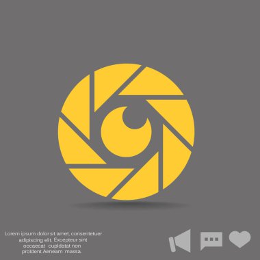 Objektif göz web simgesi