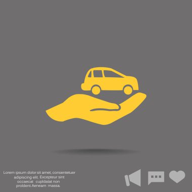 Araba sigorta web simgesi.