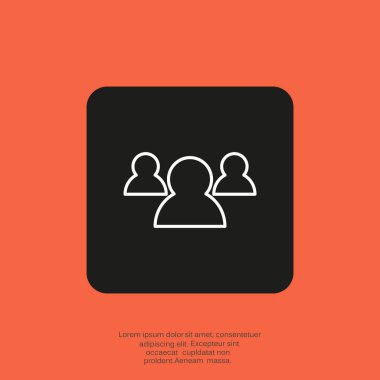 insanlar web simgesi grubudur. Vektör tasarımı