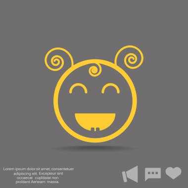 Mutlu kız web simgesi
