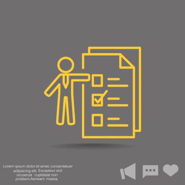 İşadamı denetim listesi simgesi