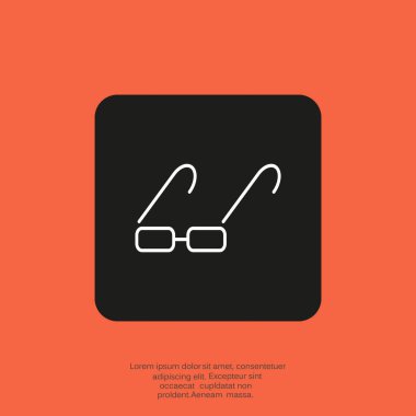 gözlük basit simgesi