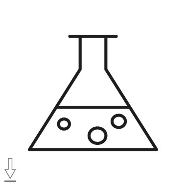 Kimyasal şişesi basit web simgesi
