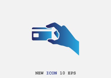 Plastik kart basit web simgesi