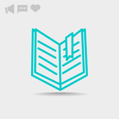 Kitap Düz Simgesi 