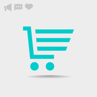 alışveriş sepeti web simgesi. vektör tasarımı