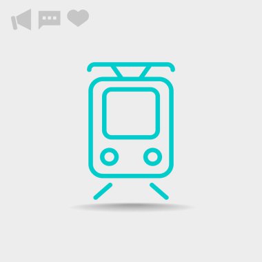 Basit tramvay simgesi