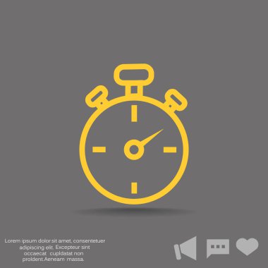 Stopwatch Düz Simgesi