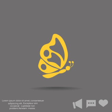 Basit kelebek web simgesi