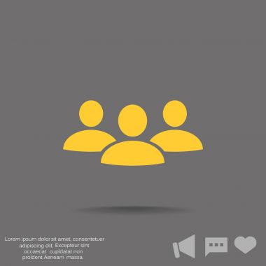 insanlar web simgesi grubudur. Vektör tasarımı