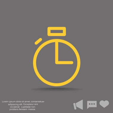 stopwatch flat icon clipart