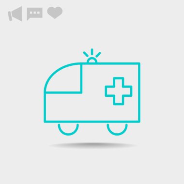 Ambulans araba web simgesi