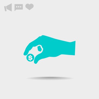 Elinde para web simgesi.