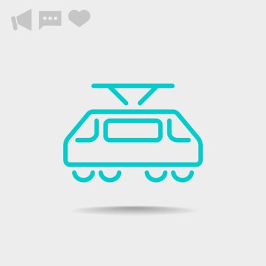 Basit tramvay simgesi