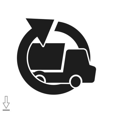 Nakliye ve teslimat web simgesi. vektör tasarımı