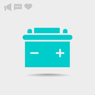 Basit araba pil web simgesi