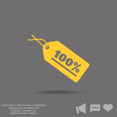 tag that says 100%