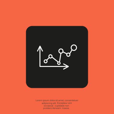 Grafik simgesi üzerinde Eğri ok