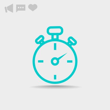 Stopwatch Düz Simgesi