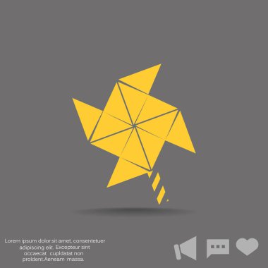 Yel değirmeni pervane oyuncak web simgesi