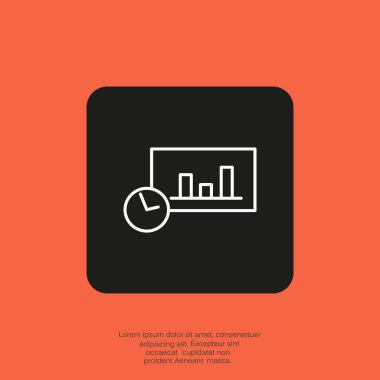 Grafik simgesi üzerinde Eğri ok