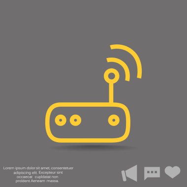 yönlendirici basit simgesi