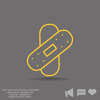 Bandaj sıva basit web simgesi