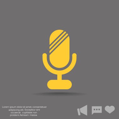 Basit mikrofon web simgesi