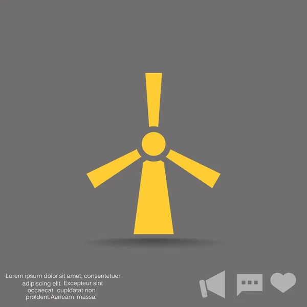 Symbol für Windkraftanlagen. — Stockvektor