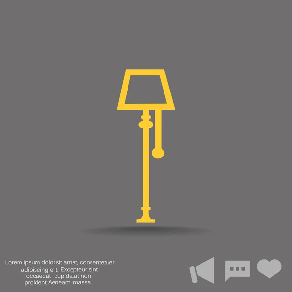 Lamp web pictogram. — Stockvector