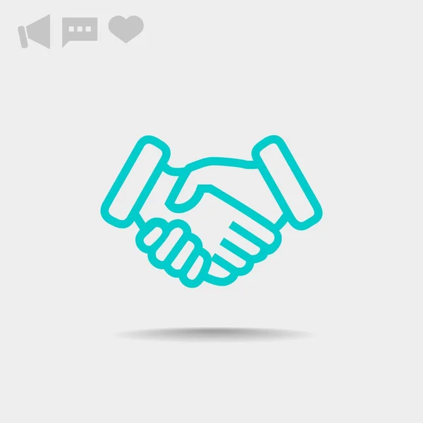 Ícone web handshake . — Vetor de Stock
