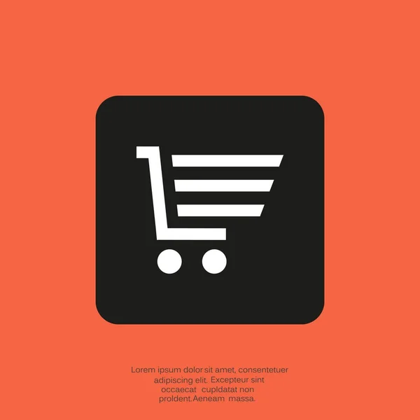 Shopping cart webbikonen. vektor design — Stock vektor