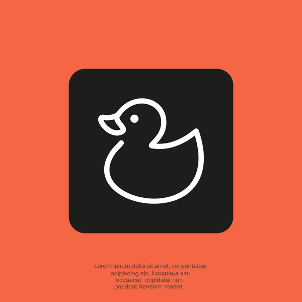 Icono de pato simple — Archivo Imágenes Vectoriales