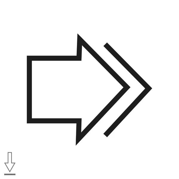 Icono web de flecha . — Vector de stock